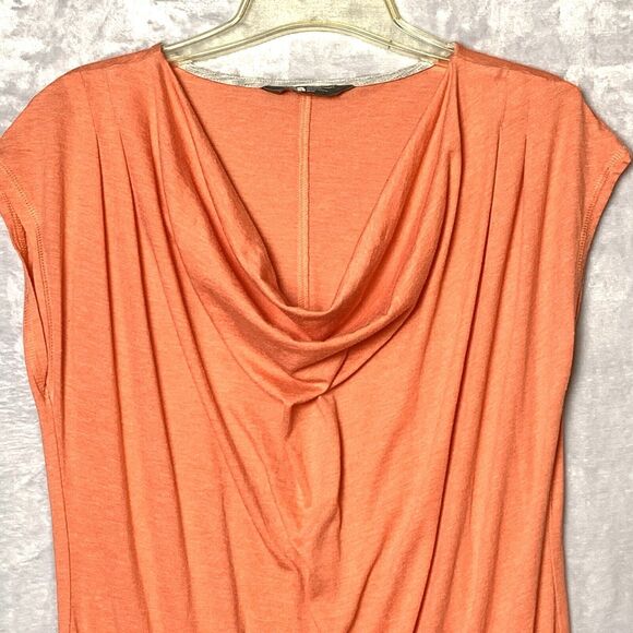 The North Face Dress Womens Medium Pink Aurora Tie Waist Cowl Neck Cap Sleeve - Picture 2 of 6